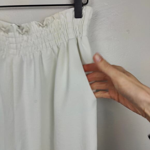 Rachel Comey Monterey Pants Womens 2 White Pull On Wide Leg Crepe Relaxed Preppy - Picture 5 of 12